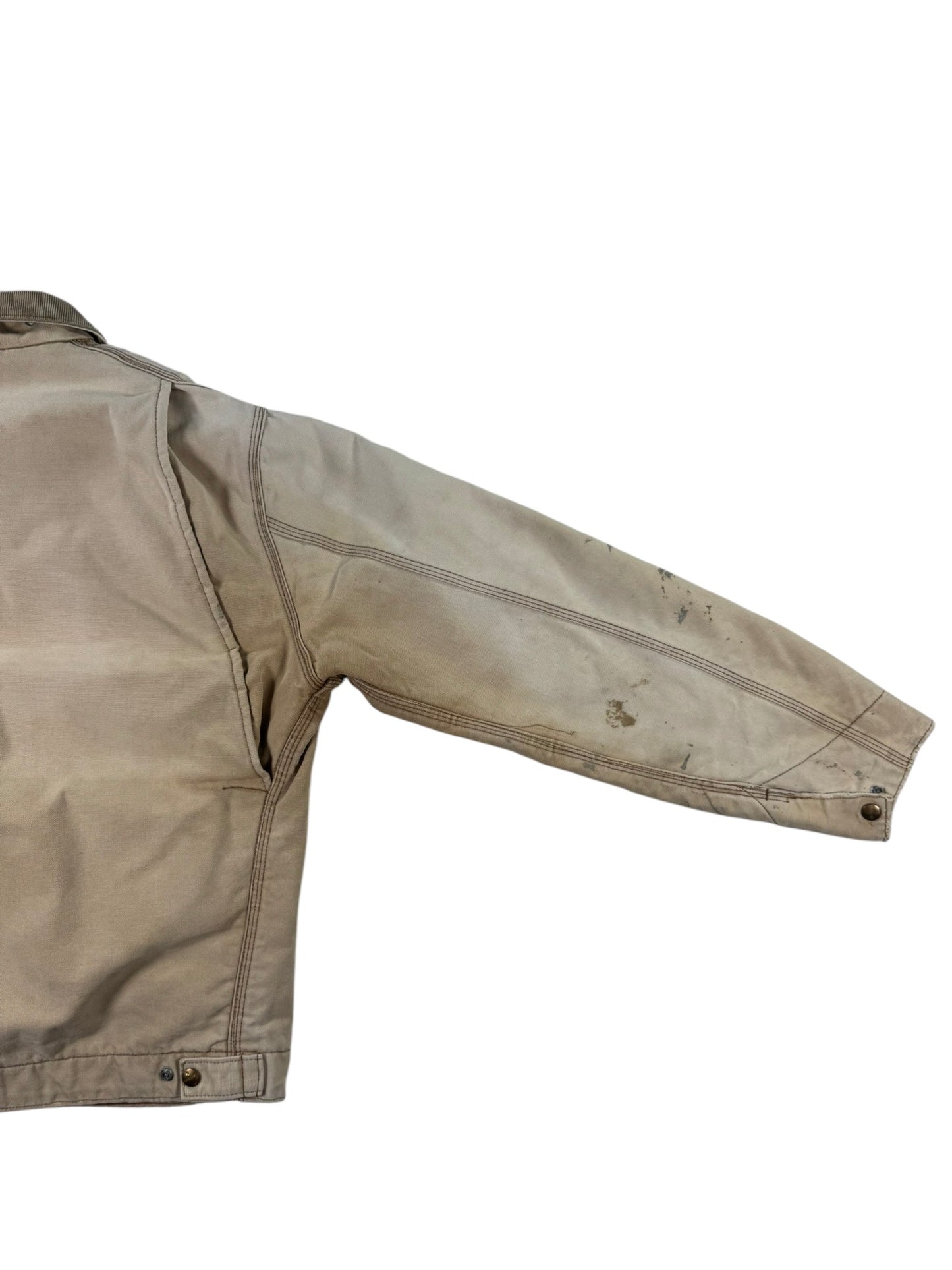 Vintage Carhartt Detroit Jacket J6BLJ Faded Distressed Brown Blanket Lined Men's L