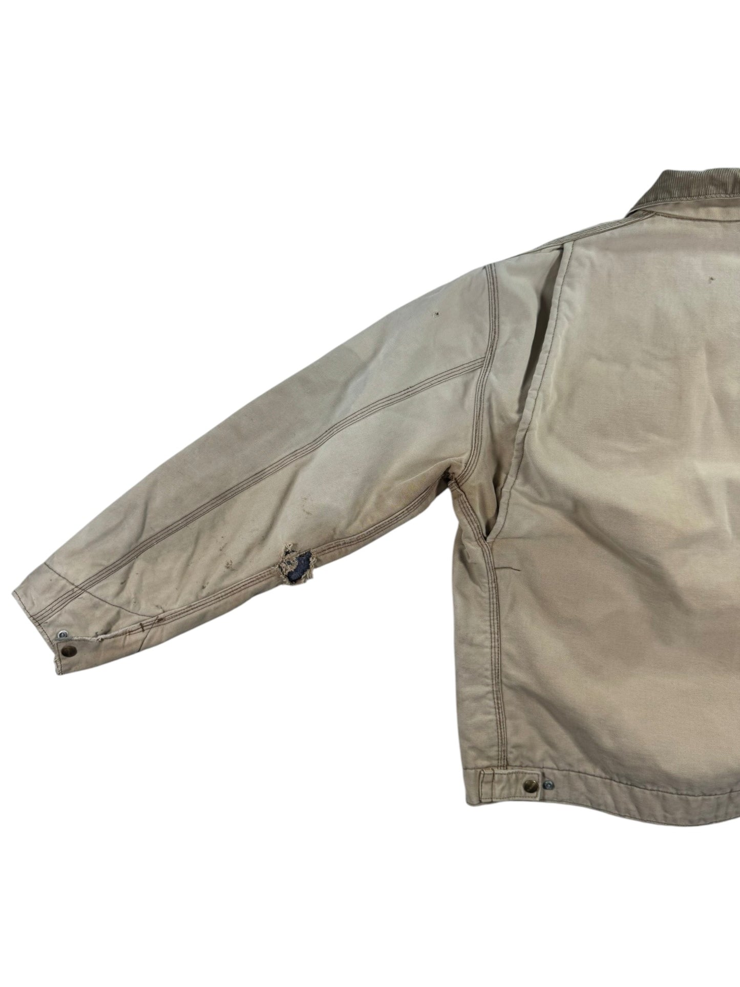 Vintage Carhartt Detroit Jacket J6BLJ Faded Distressed Brown Blanket Lined Men's L