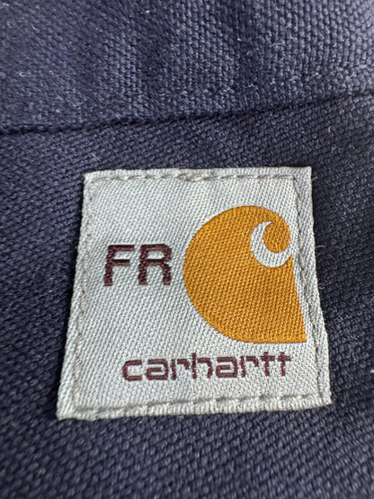 Vintage Carhartt  Flame Resistant 344-20 Cargo Carpenter Pants Navy Blue 33 L34