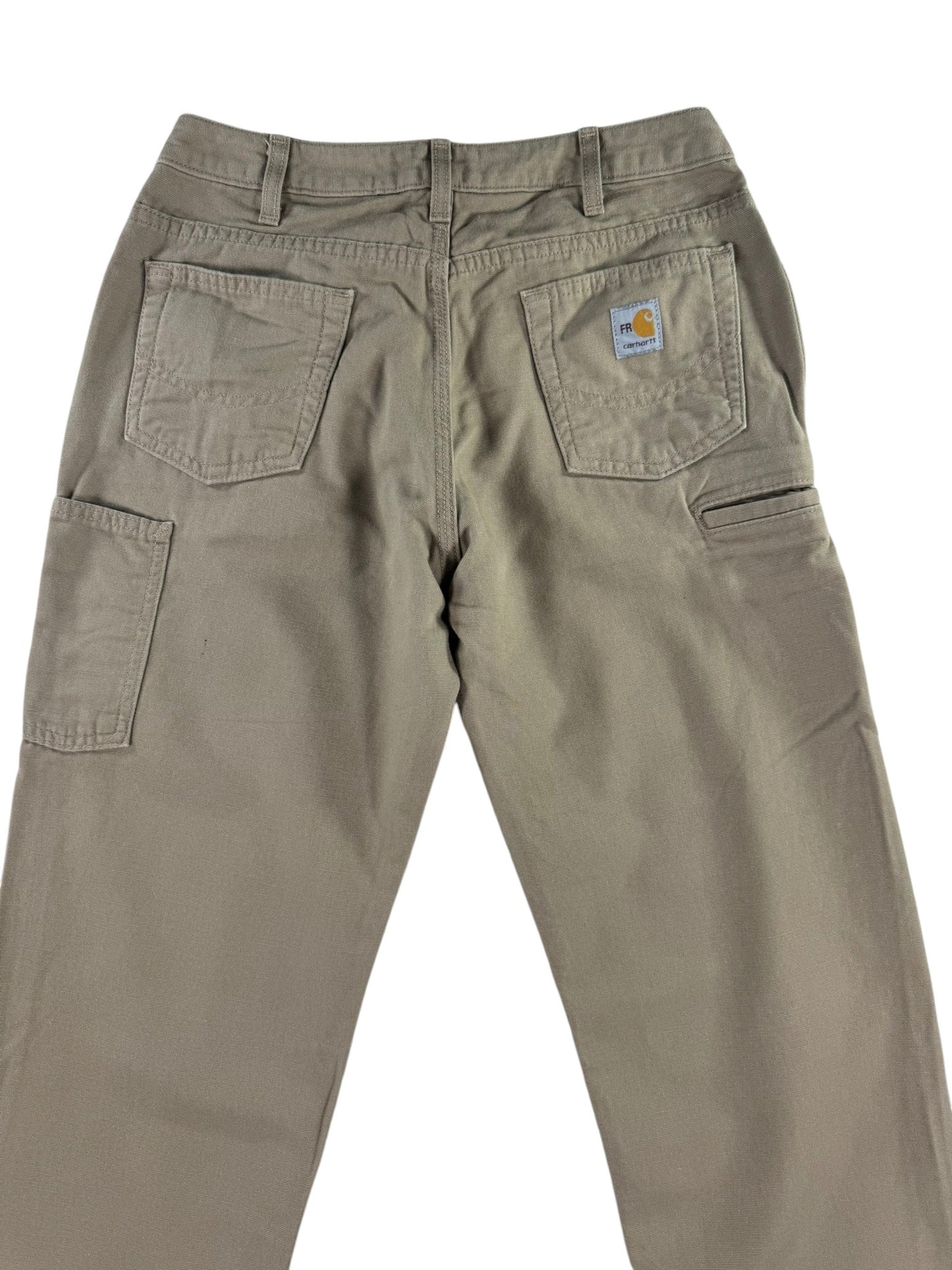Carhartt FR Flame Resistant Carpenter Pants Womens Size 6 Loose Fit WFRB15 Beige