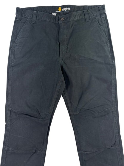 Carhartt Canvas Stretch Men’s 38x32 Pants Straight Fit Workwear Black