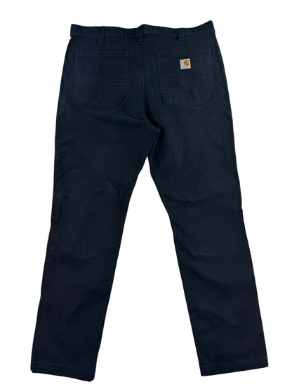 Carhartt Canvas Stretch Men’s 38x32 Pants Straight Fit Workwear Black