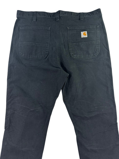 Carhartt Canvas Stretch Men’s 38x32 Pants Straight Fit Workwear Black
