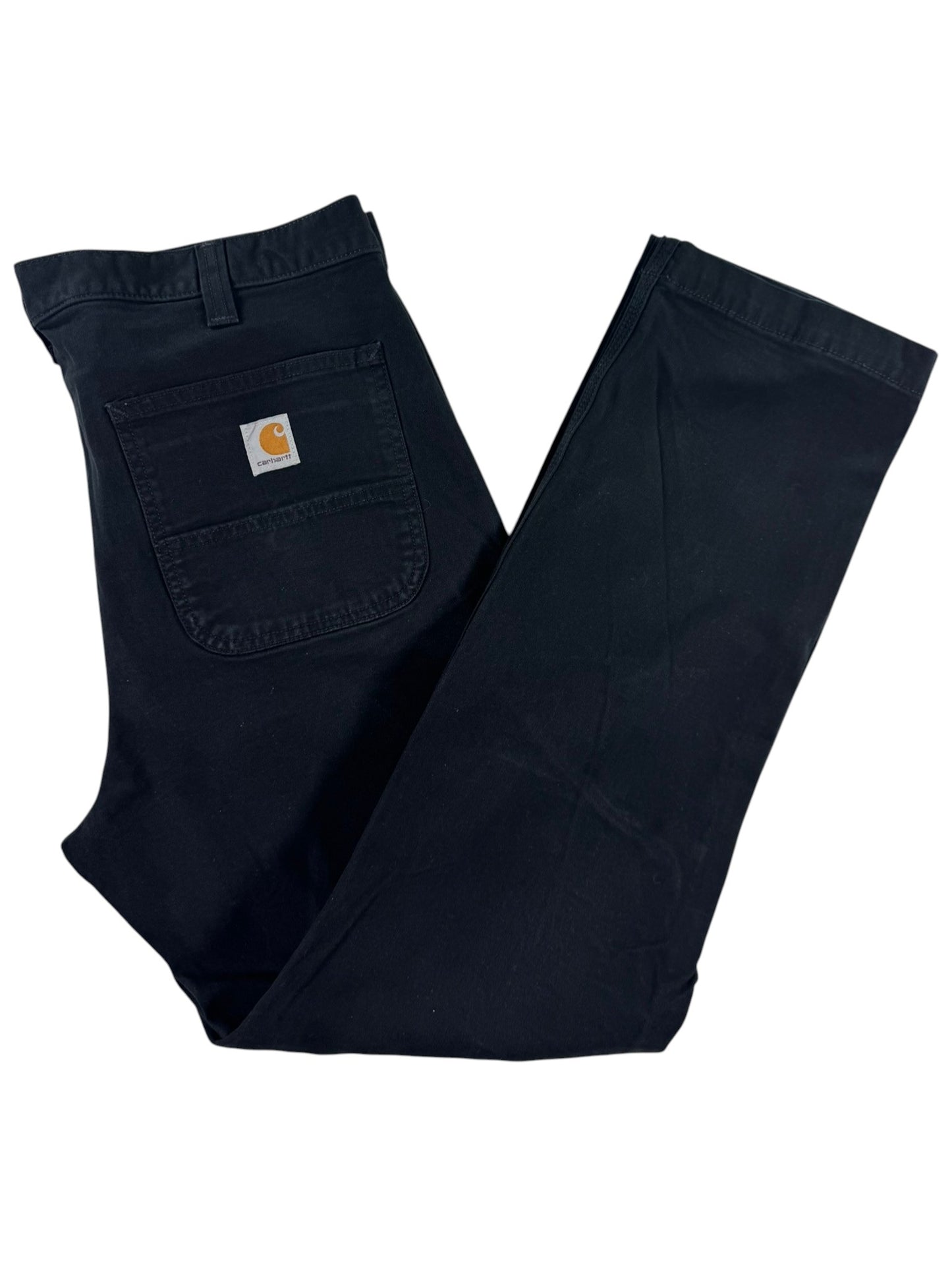 Carhartt Canvas Stretch Men’s 38x32 Pants Straight Fit Workwear Black