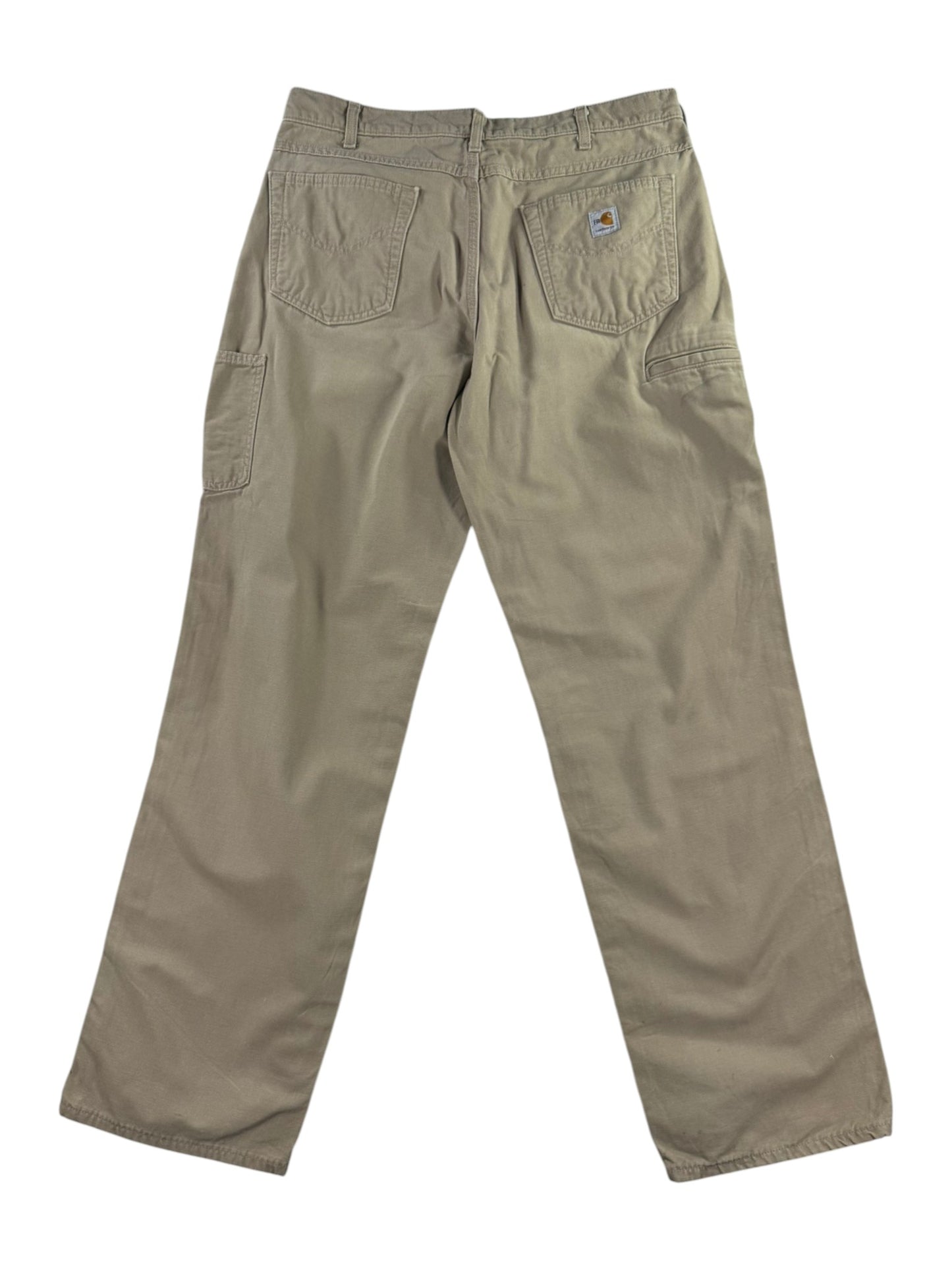 Carhartt Flame Resistant Work Pants Men's Size 36x34 FRB159 GKH Khaki Loose Fit