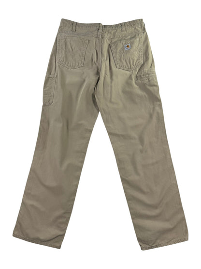 Carhartt Flame Resistant Work Pants Men's Size 36x34 FRB159 GKH Khaki Loose Fit