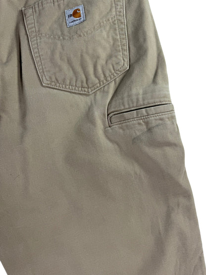 Carhartt Flame Resistant Work Pants Men's Size 36x34 FRB159 GKH Khaki Loose Fit