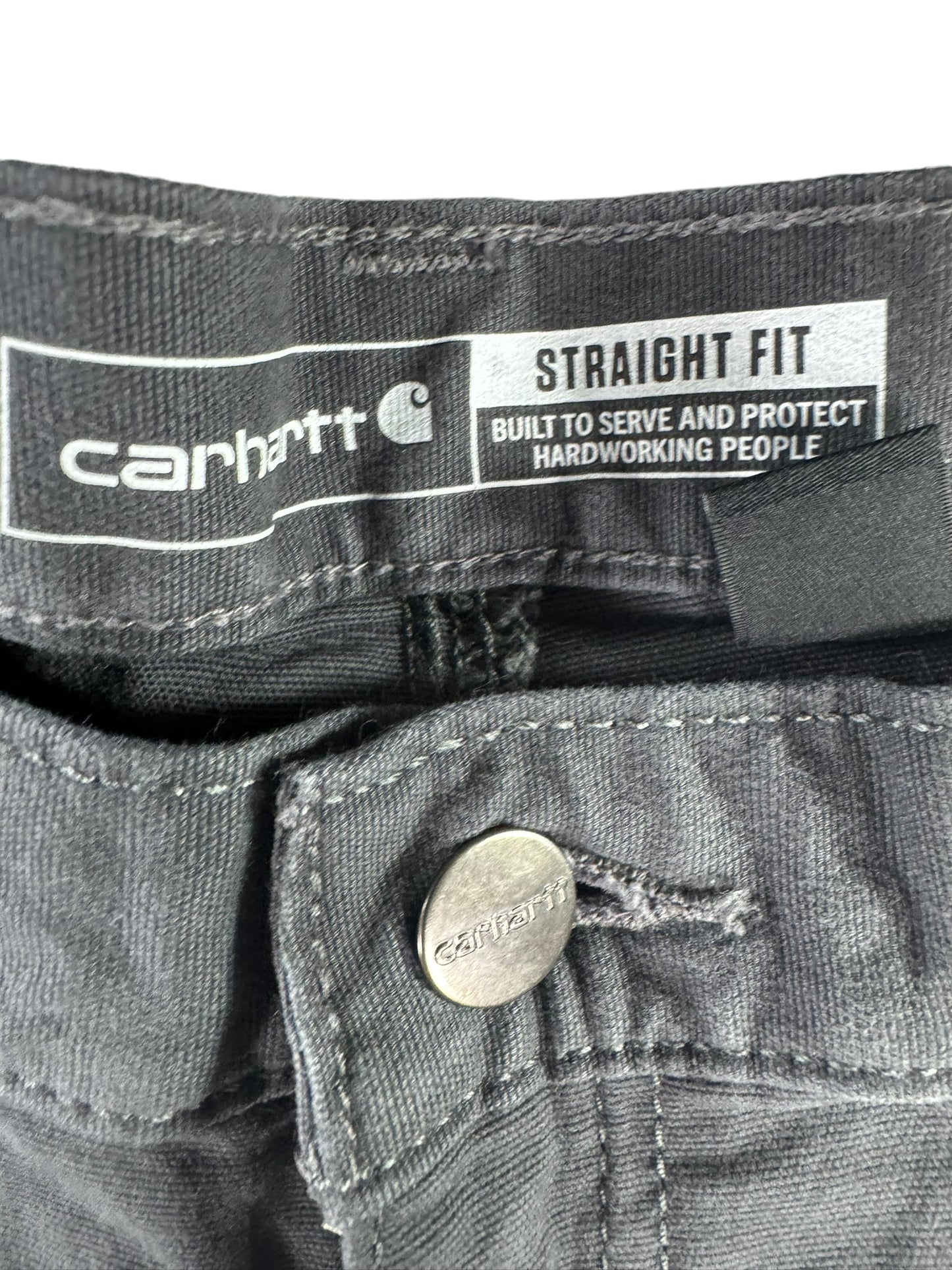 Carhartt Canvas Stretch Men’s 36x34 Pants Straight Fit Workwear Shadow Grey