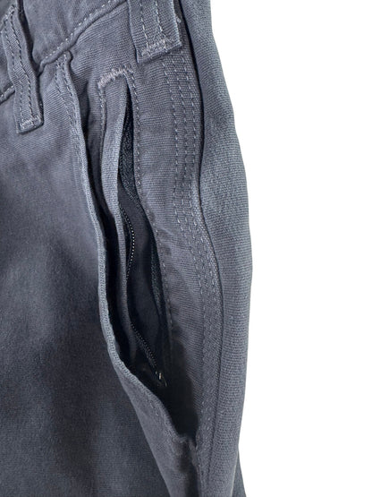 Carhartt Canvas Stretch Men’s 36x34 Pants Straight Fit Workwear Shadow Grey