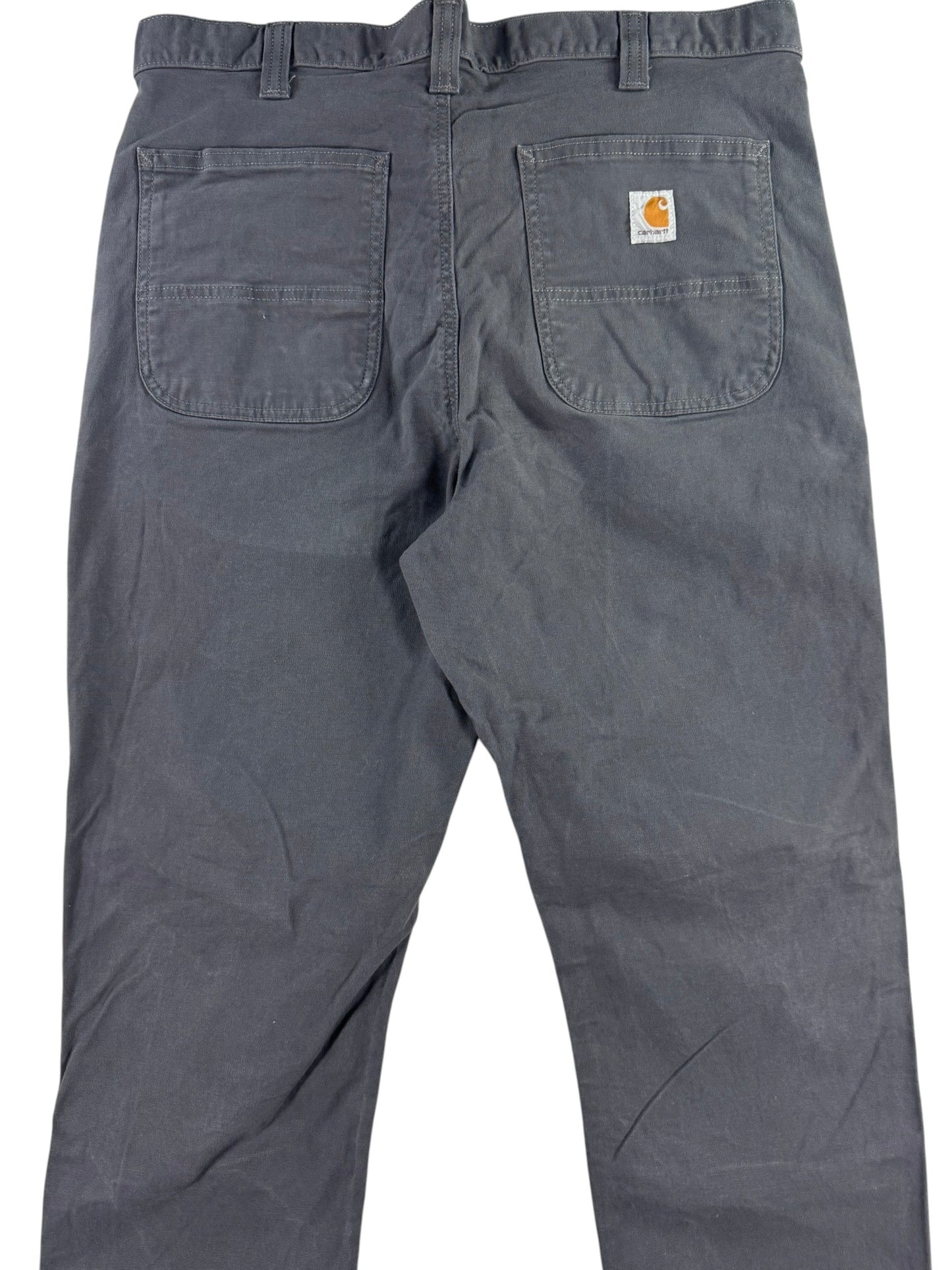 Carhartt Canvas Stretch Men’s 36x34 Pants Straight Fit Workwear Shadow Grey