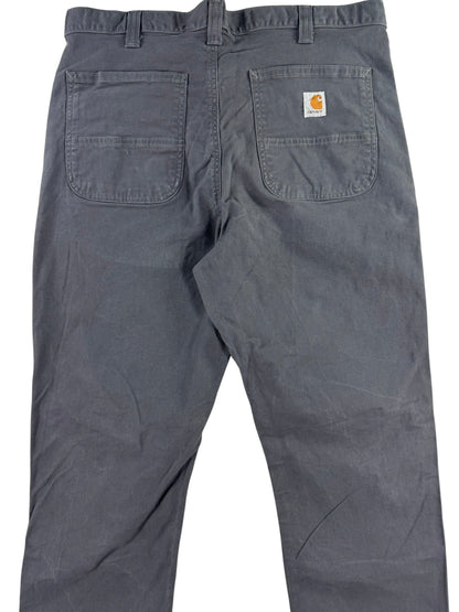 Carhartt Canvas Stretch Men’s 36x34 Pants Straight Fit Workwear Shadow Grey