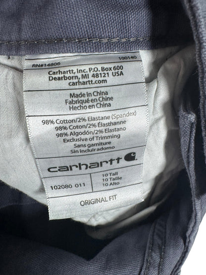 Carhartt Loose Fit 102080-011 Canvas  Carpenter Stretch Pants Women's Size 10T