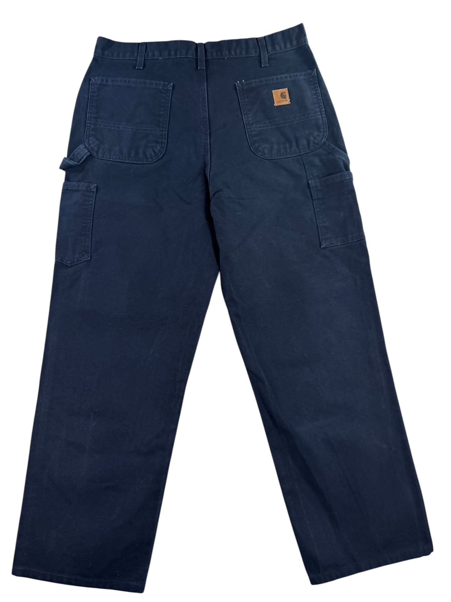 Carhartt Mens B11 MDT Midnight Navy Washed Duck Canvas Carpenter Work 36x30