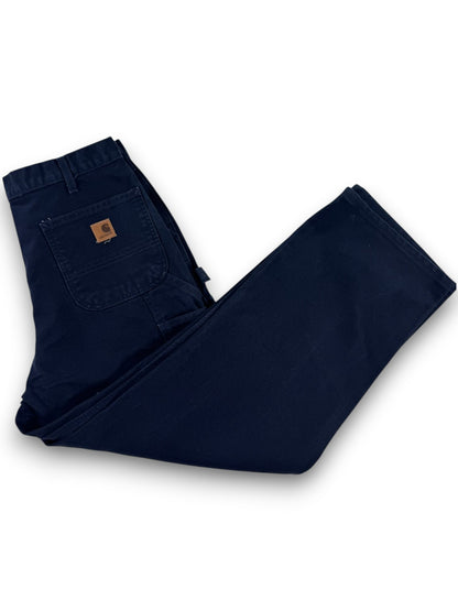 Carhartt Mens B11 MDT Midnight Navy Washed Duck Canvas Carpenter Work 36x30