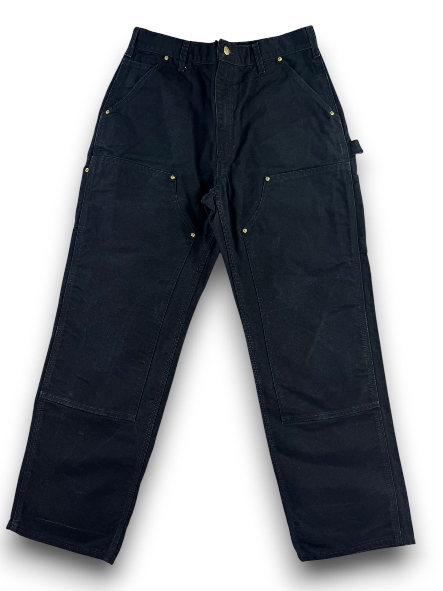 Carhartt B01 BLK Double Knee Duck Canvas Work Pants Mens 34x30 (Fits 32x28)