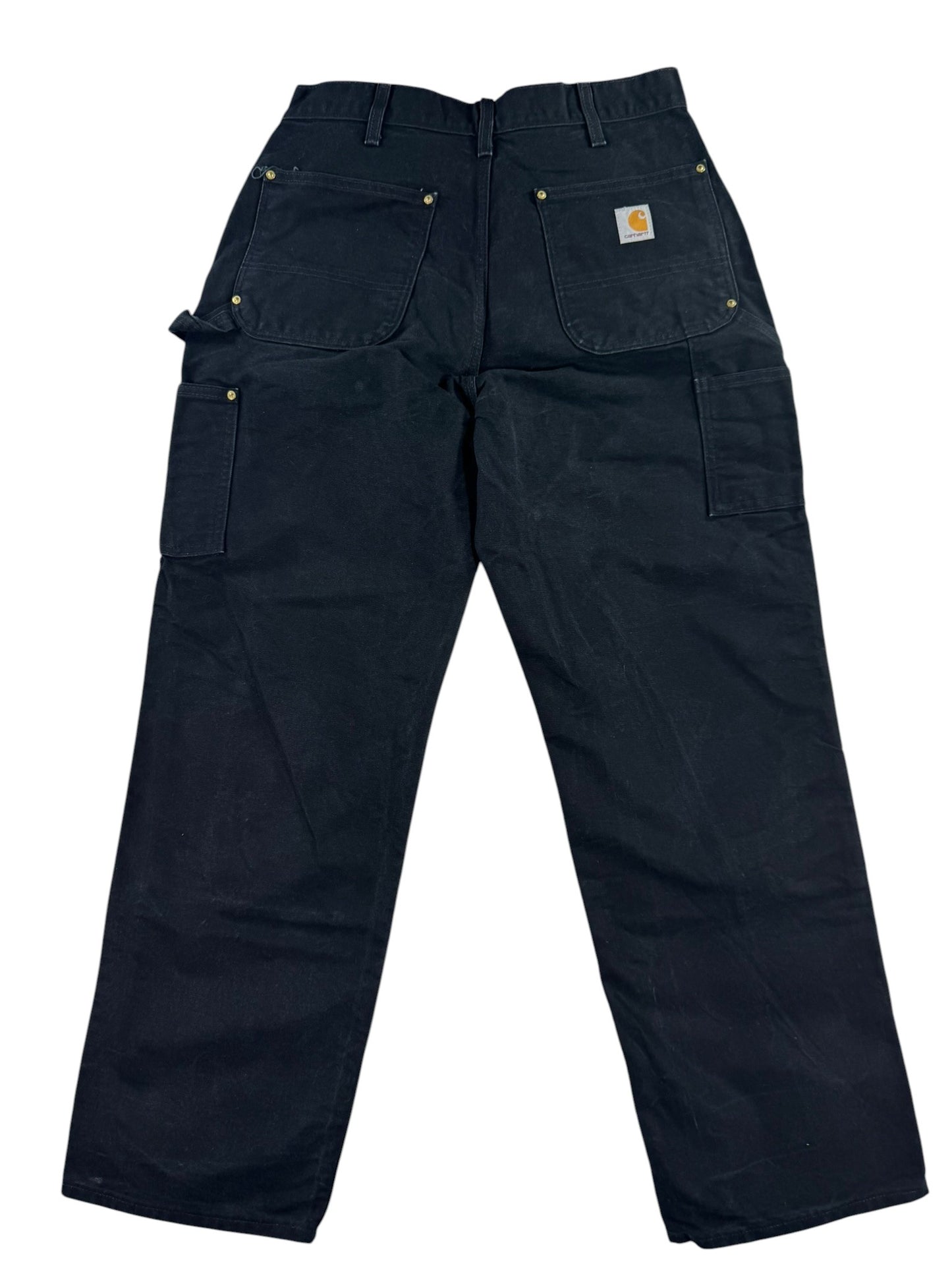 Carhartt B01 BLK Double Knee Duck Canvas Work Pants Mens 34x30 (Fits 32x28)