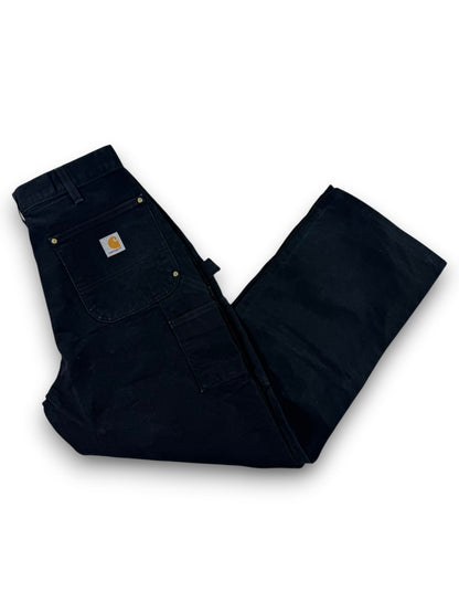 Carhartt B01 BLK Double Knee Duck Canvas Work Pants Mens 34x30 (Fits 32x28)