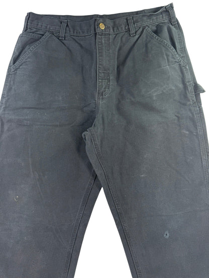 Carhartt B11 MDT Dark Navy Washed Duck Canvas Carpenter Work Pants Men's 34x30