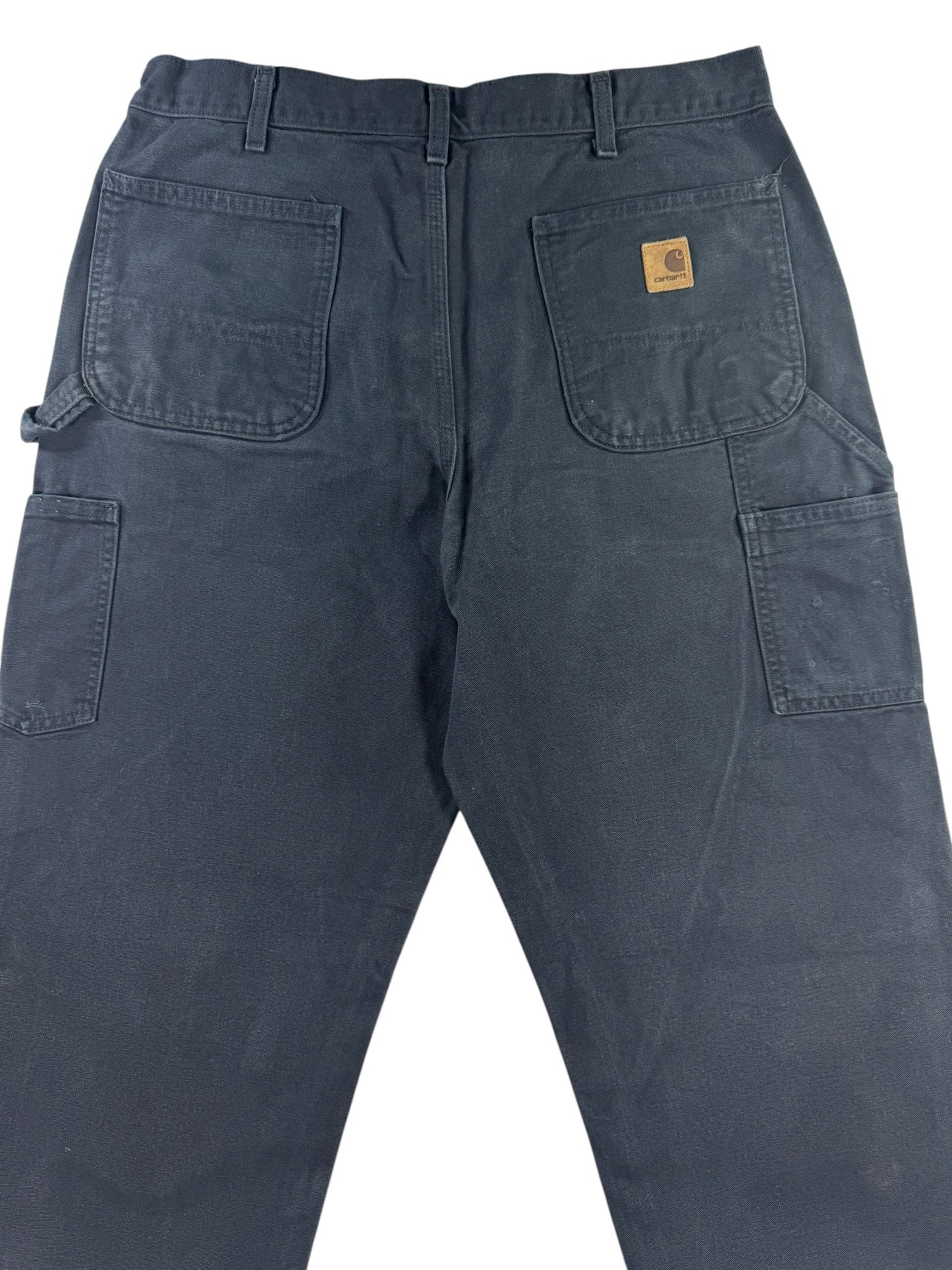 Carhartt B11 MDT Dark Navy Washed Duck Canvas Carpenter Work Pants Men's 34x30