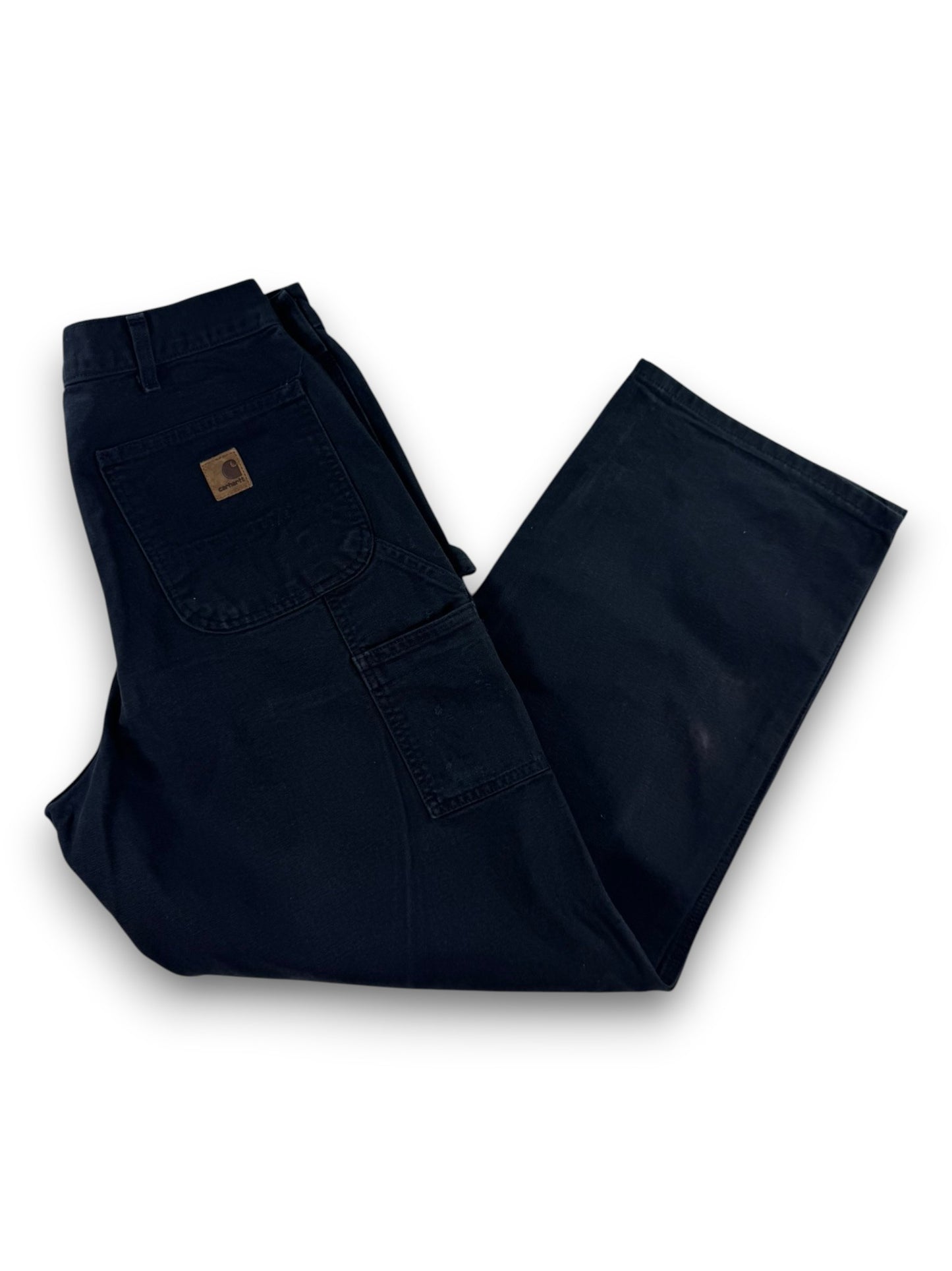 Carhartt B11 MDT Dark Navy Washed Duck Canvas Carpenter Work Pants Men's 34x30