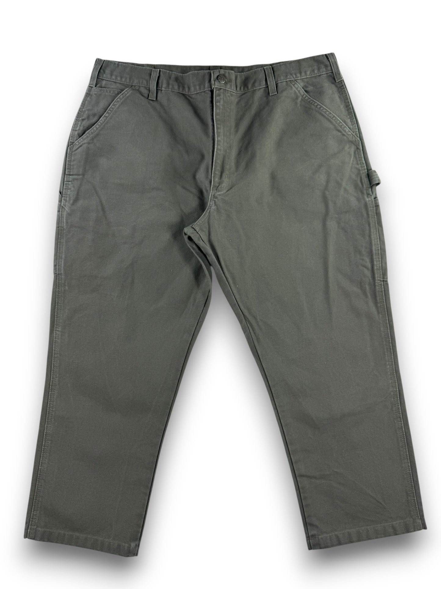 Carhartt B11 MOS Men's Carpenter Work Pants 38x32 Moss Green Loose Fit Dungaree