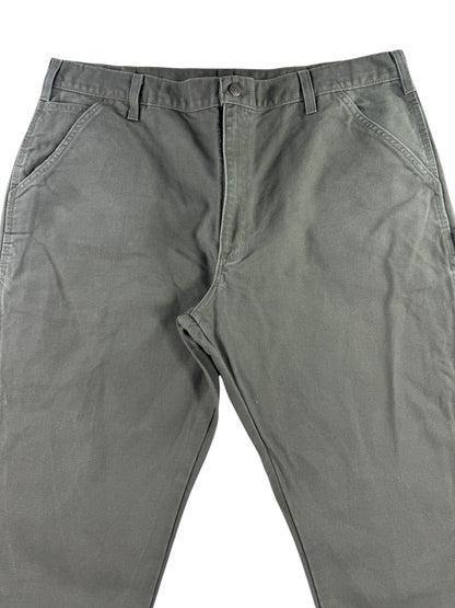 Carhartt B11 MOS Men's Carpenter Work Pants 38x32 Moss Green Loose Fit Dungaree