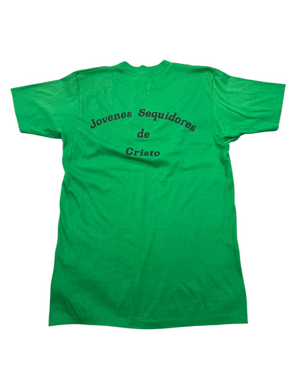 Vintage 1980s St. Dominic Jóvenes Seguidores de Cristo Single Stitch Jesus Tee (M)