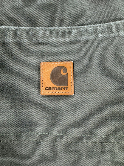 Carhartt B11 MOS Men's Carpenter Work Pants 38x32 Moss Green Loose Fit Dungaree