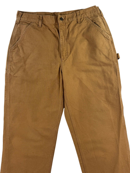 Carhartt B11 BRN Carpenter Pants Brown Duck Canvas Work Trousers Men's 34x34
