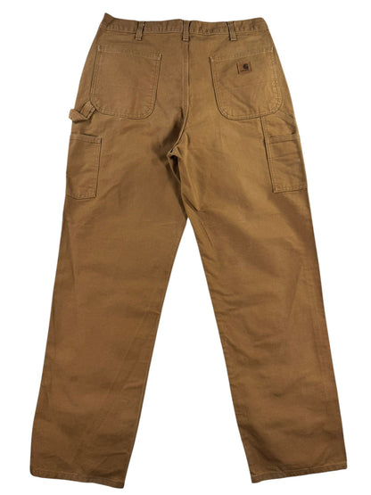 Carhartt B11 BRN Carpenter Pants Brown Duck Canvas Work Trousers Men's 34x34