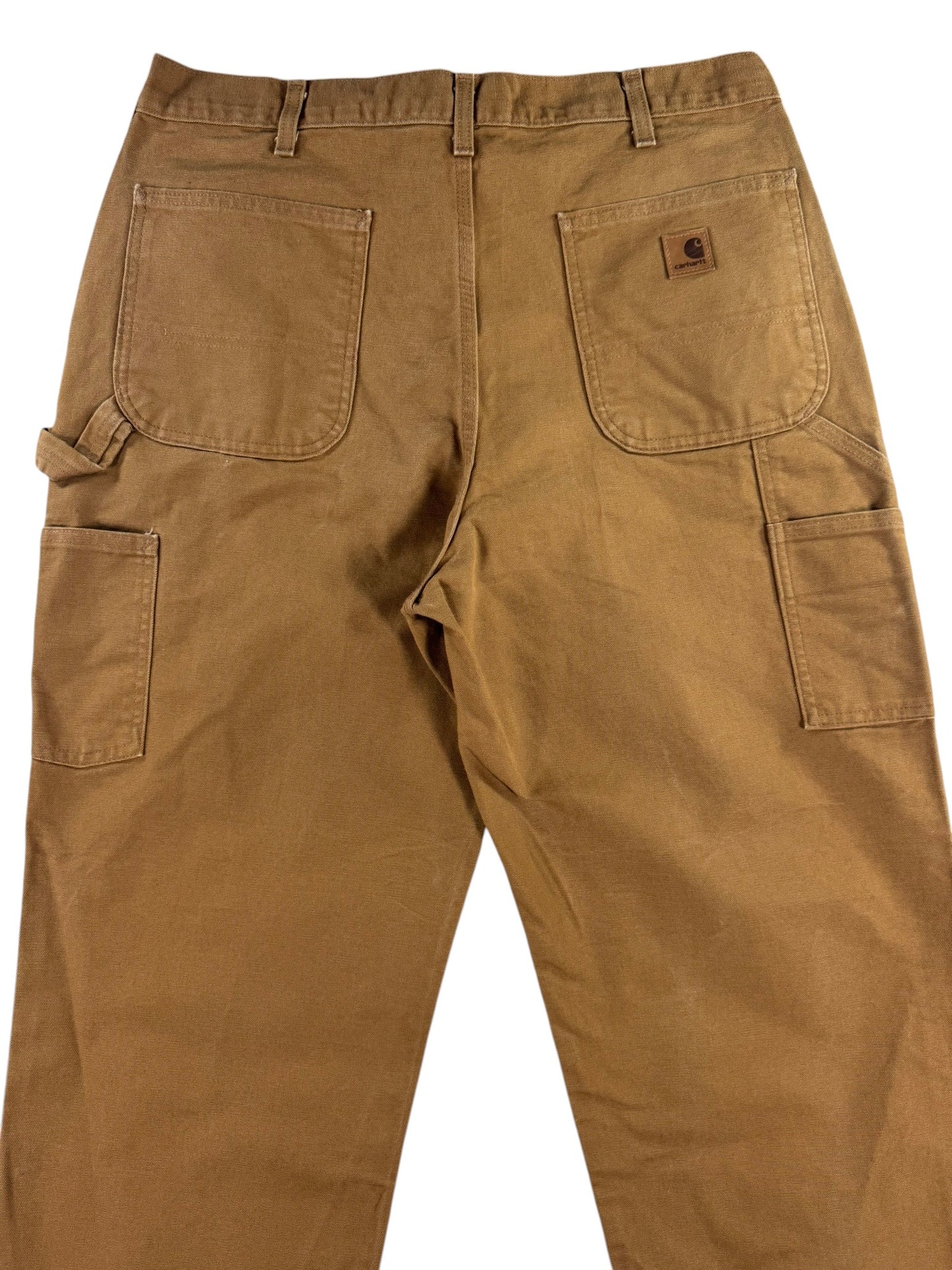 Carhartt B11 BRN Carpenter Pants Brown Duck Canvas Work Trousers Men's 34x34