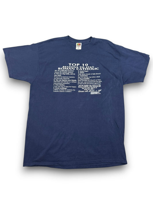 1995 The Eucharist / Top 10 Reasons to Stay Roman Catholic Vintage Tee (XL)