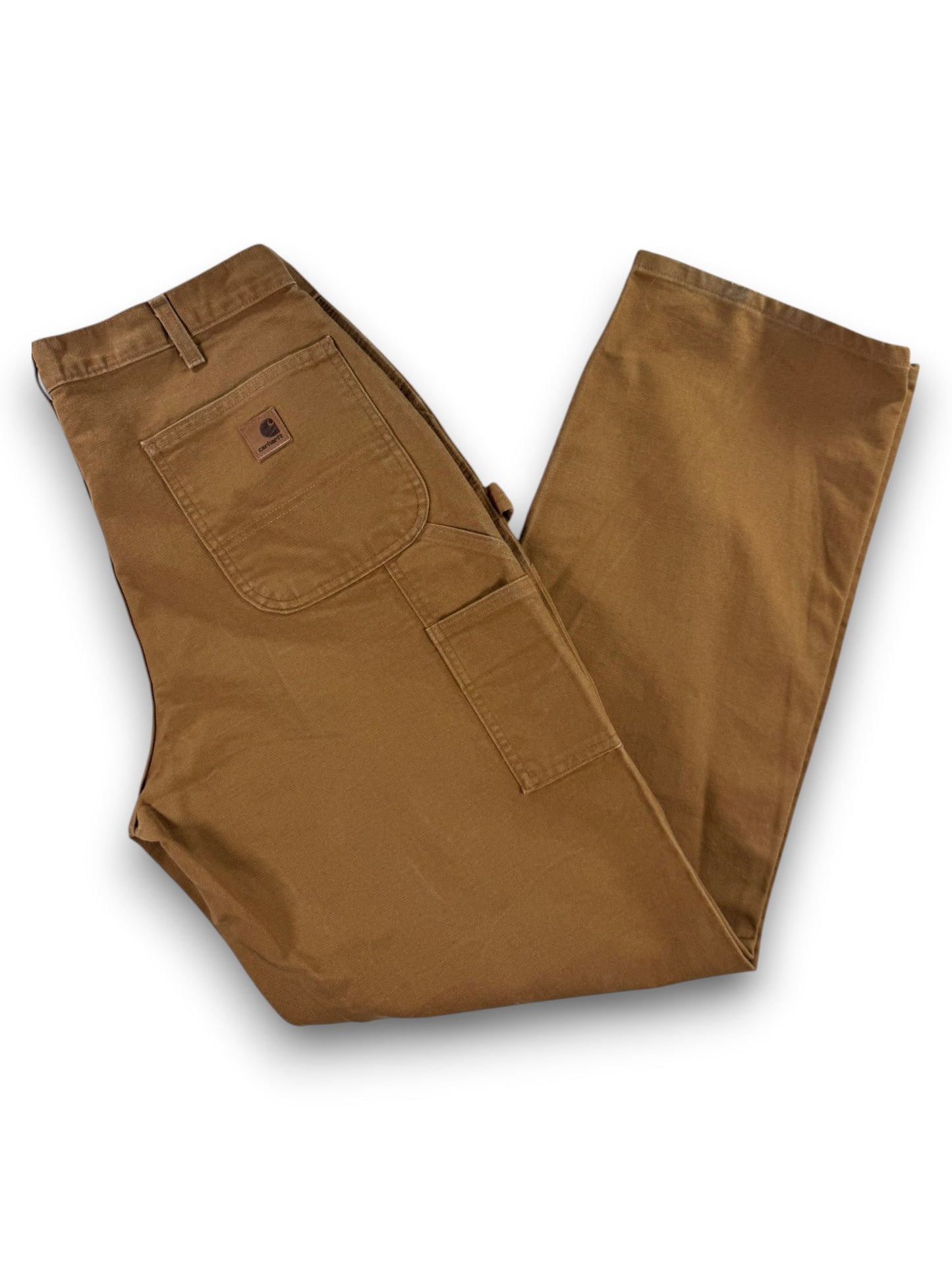 Carhartt B11 BRN Carpenter Pants Brown Duck Canvas Work Trousers Men's 34x34