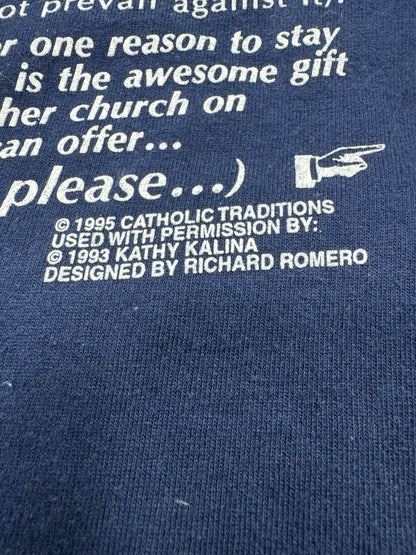 1995 The Eucharist / Top 10 Reasons to Stay Roman Catholic Vintage Tee (XL)