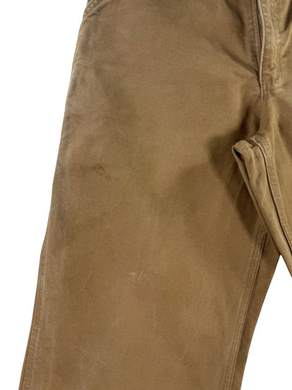Carhartt B11 BRN Carpenter Pants Brown Duck Canvas Work Trousers Men's 34x35