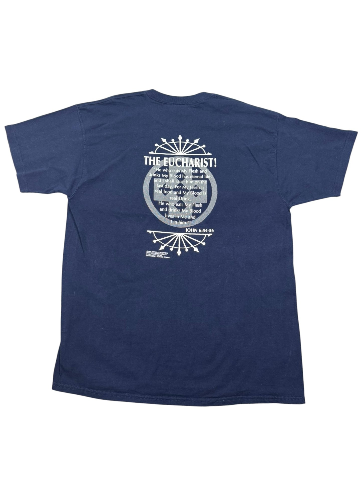 1995 The Eucharist / Top 10 Reasons to Stay Roman Catholic Vintage Tee (XL)