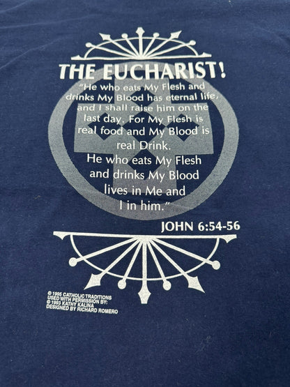 1995 The Eucharist / Top 10 Reasons to Stay Roman Catholic Vintage Tee (XL)