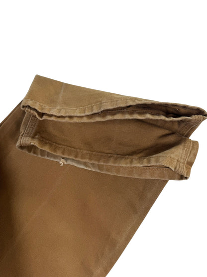 Carhartt B11 BRN Carpenter Pants Brown Duck Canvas Work Trousers Men's 34x35