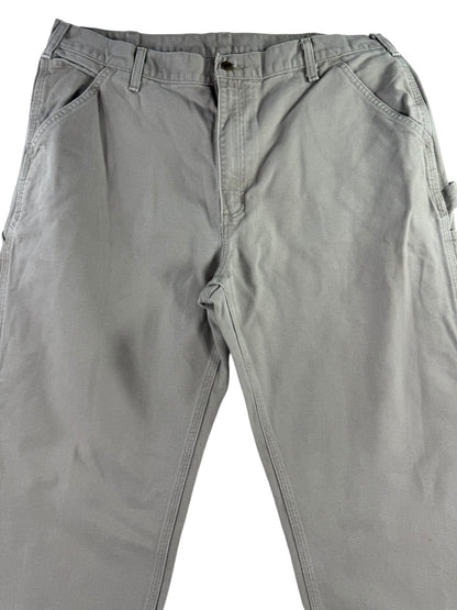 Carhartt B11 DES Mens 38x30 Beige Utility Work Loose Fit Washed Duck Carpenter Pants