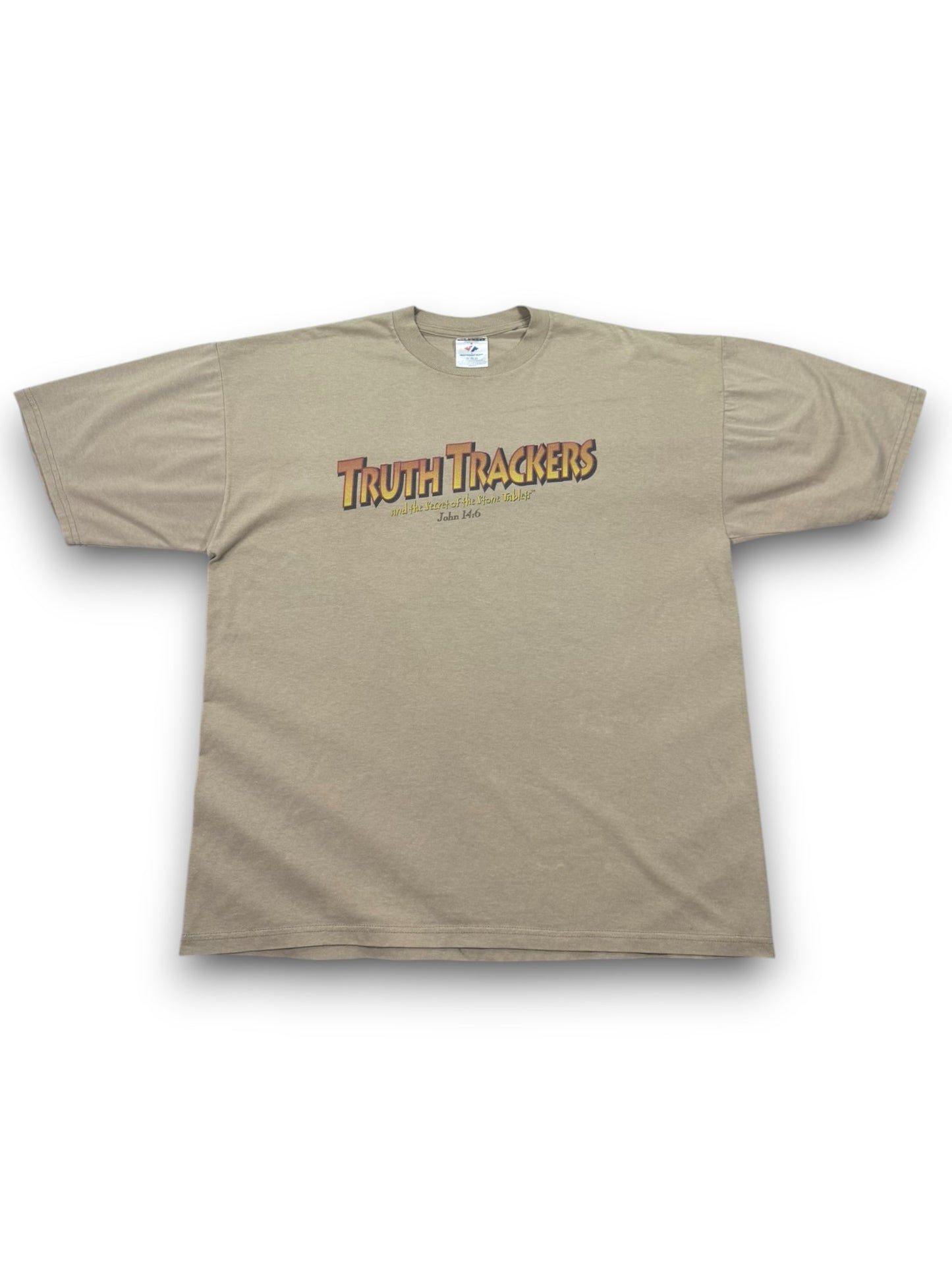 Vintage Y2K Truth Trackers Indiana Jones John 14:6 Jesus Tee (XL)