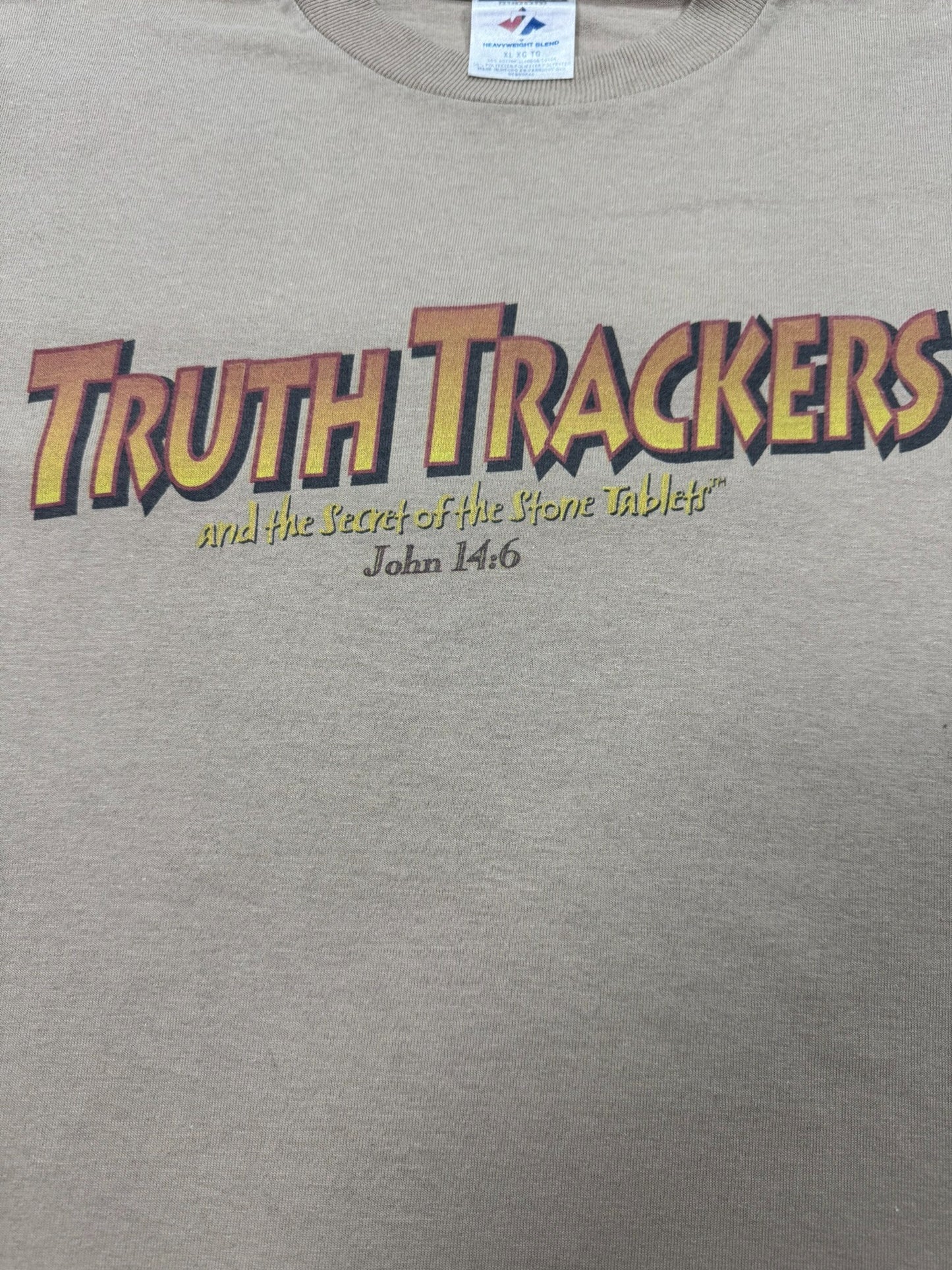 Vintage Y2K Truth Trackers Indiana Jones John 14:6 Jesus Tee (XL)