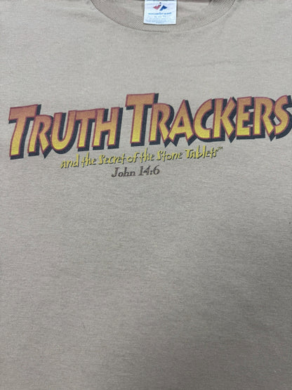Vintage Y2K Truth Trackers Indiana Jones John 14:6 Jesus Tee (XL)