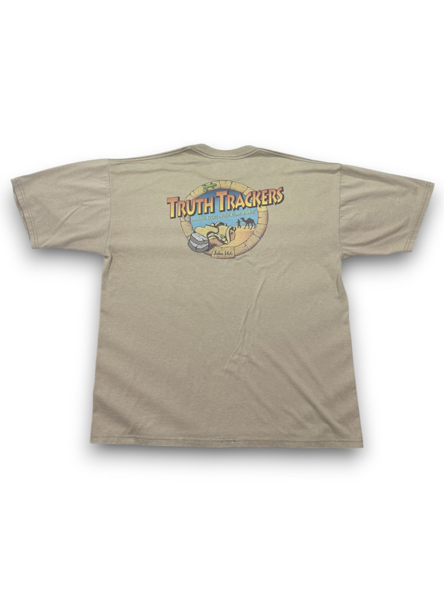 Vintage Y2K Truth Trackers Indiana Jones John 14:6 Jesus Tee (XL)