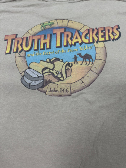 Vintage Y2K Truth Trackers Indiana Jones John 14:6 Jesus Tee (XL)