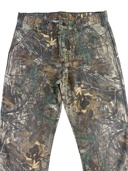 Carhartt Realtree Camo Canvas Carpenter Pants Men's Size 32W 28L Altered Length!