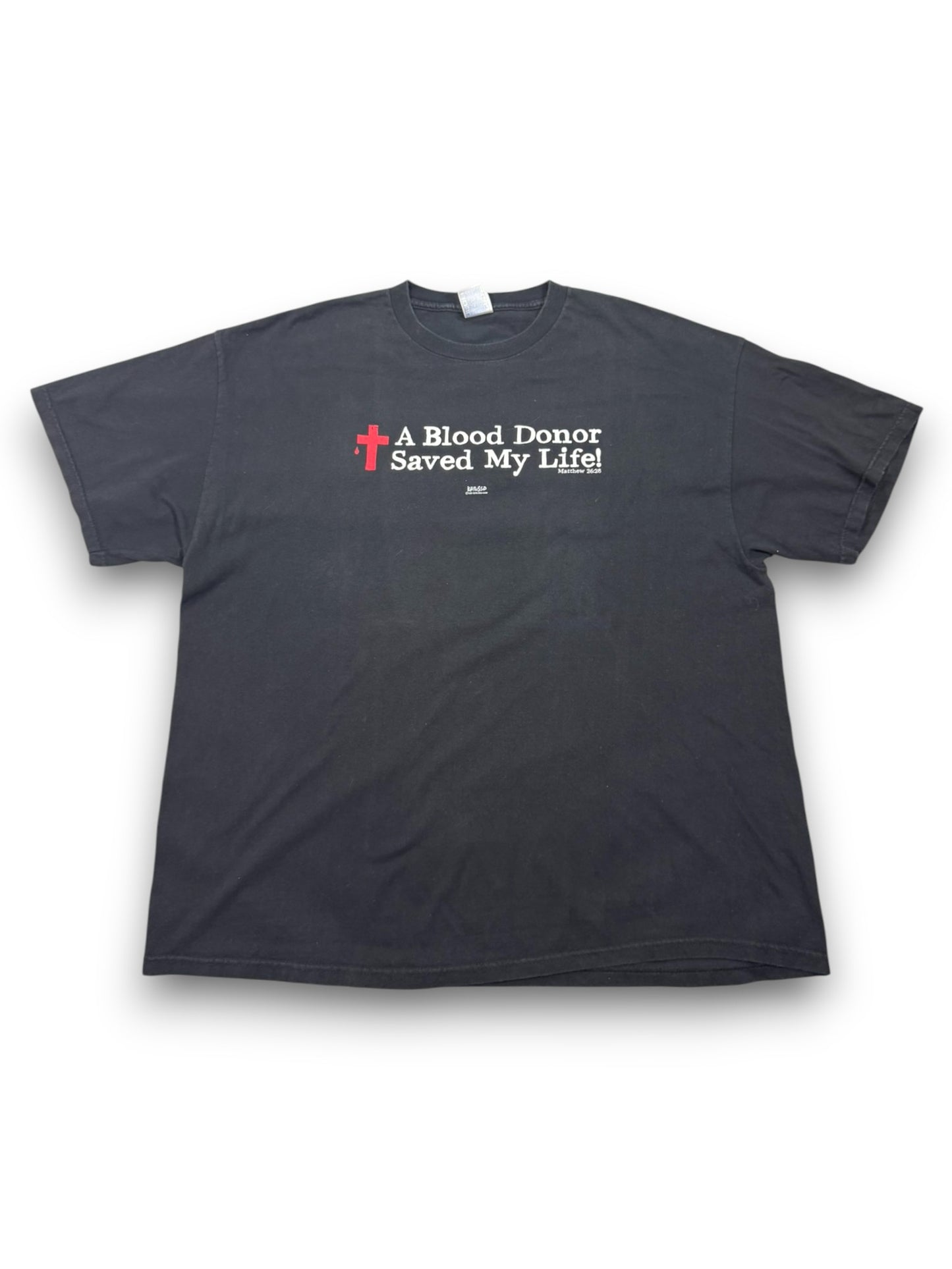 Vintage Kerusso “A Blood Donor Saved My Life” Christian Jesus Tee (2XL)