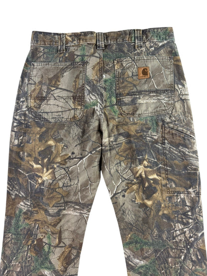 Carhartt Realtree Camo Canvas Carpenter Pants Men's Size 32W 28L Altered Length!