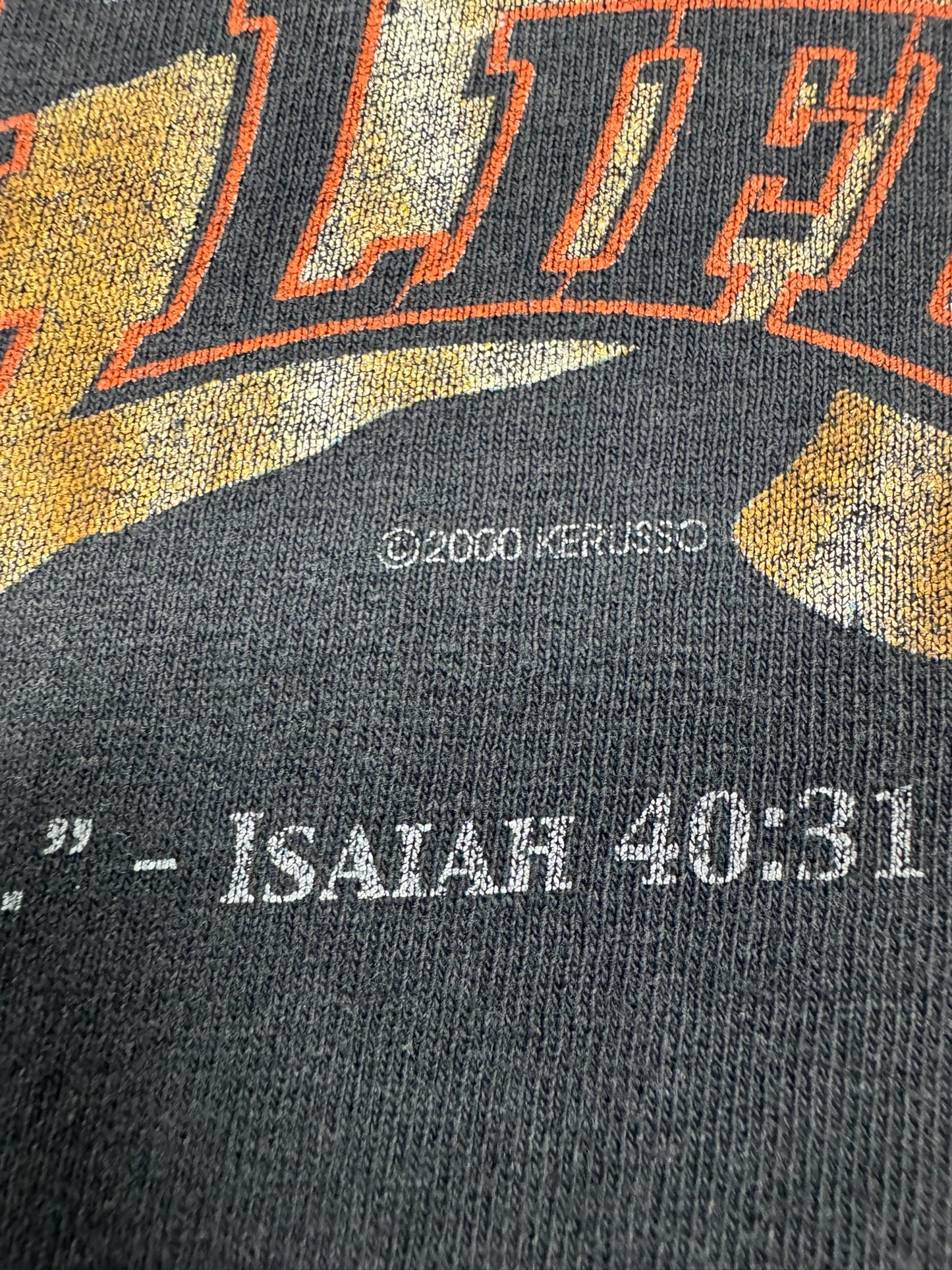 Vintage Kerusso “Ride Free to Eternal Life” Christian Biker Jesus Tee (L)