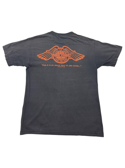Vintage Kerusso “Ride Free to Eternal Life” Christian Biker Jesus Tee (L)