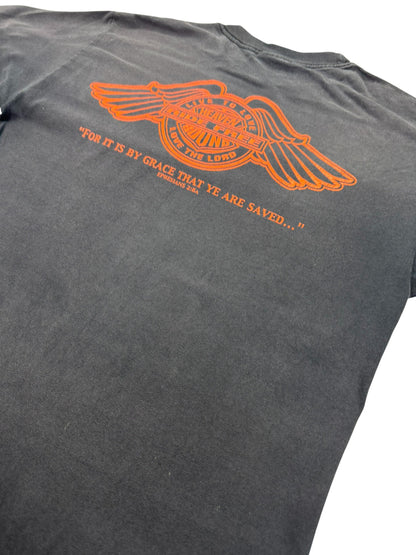 Vintage Kerusso “Ride Free to Eternal Life” Christian Biker Jesus Tee (L)